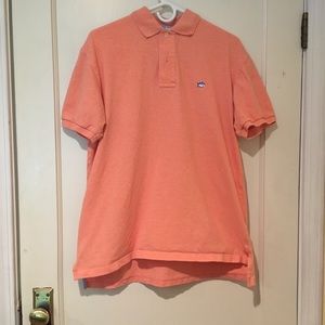 Heathered Orange Southern Tide Skipjack Polo 👕